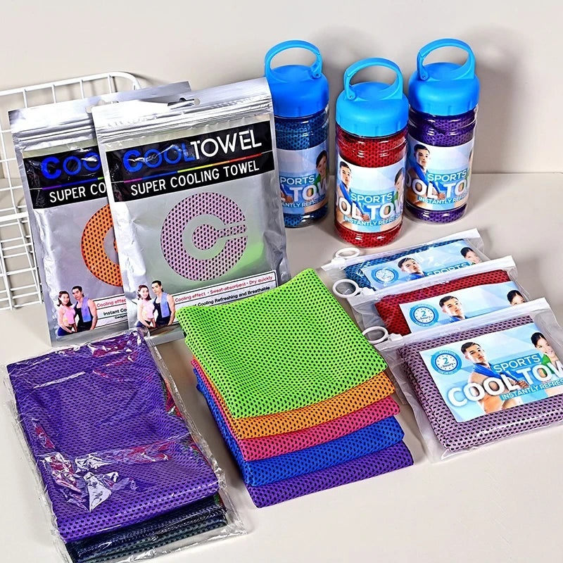 Dot Print Cooling Fitness Towel