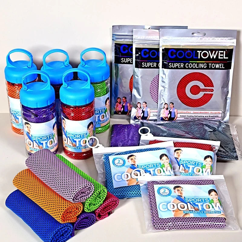 Dot Print Cooling Fitness Towel
