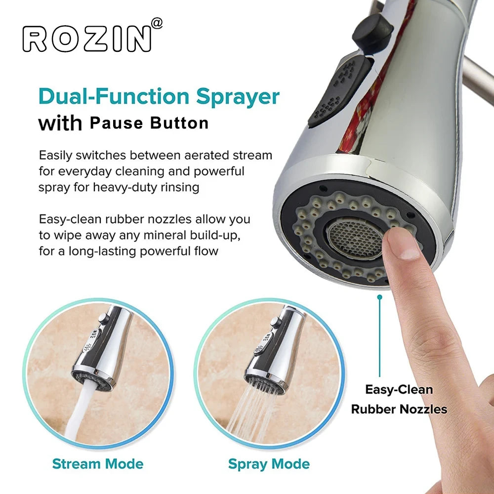 Flexible Pull-Out Kitchen Faucet