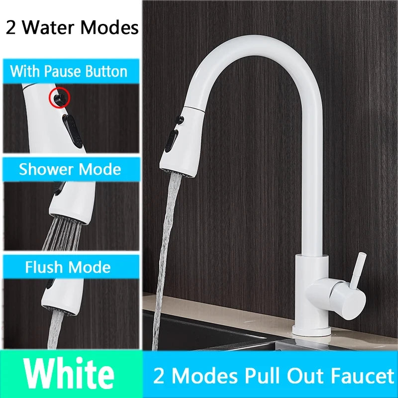 Flexible Pull-Out Kitchen Faucet