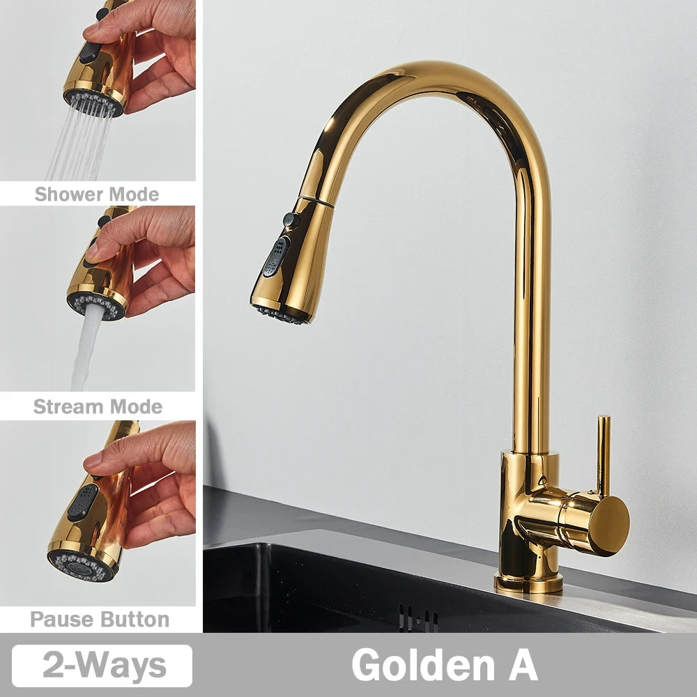 Flexible Pull-Out Kitchen Faucet