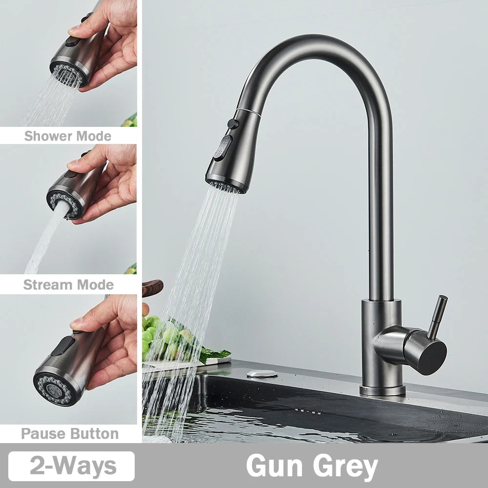 Flexible Pull-Out Kitchen Faucet
