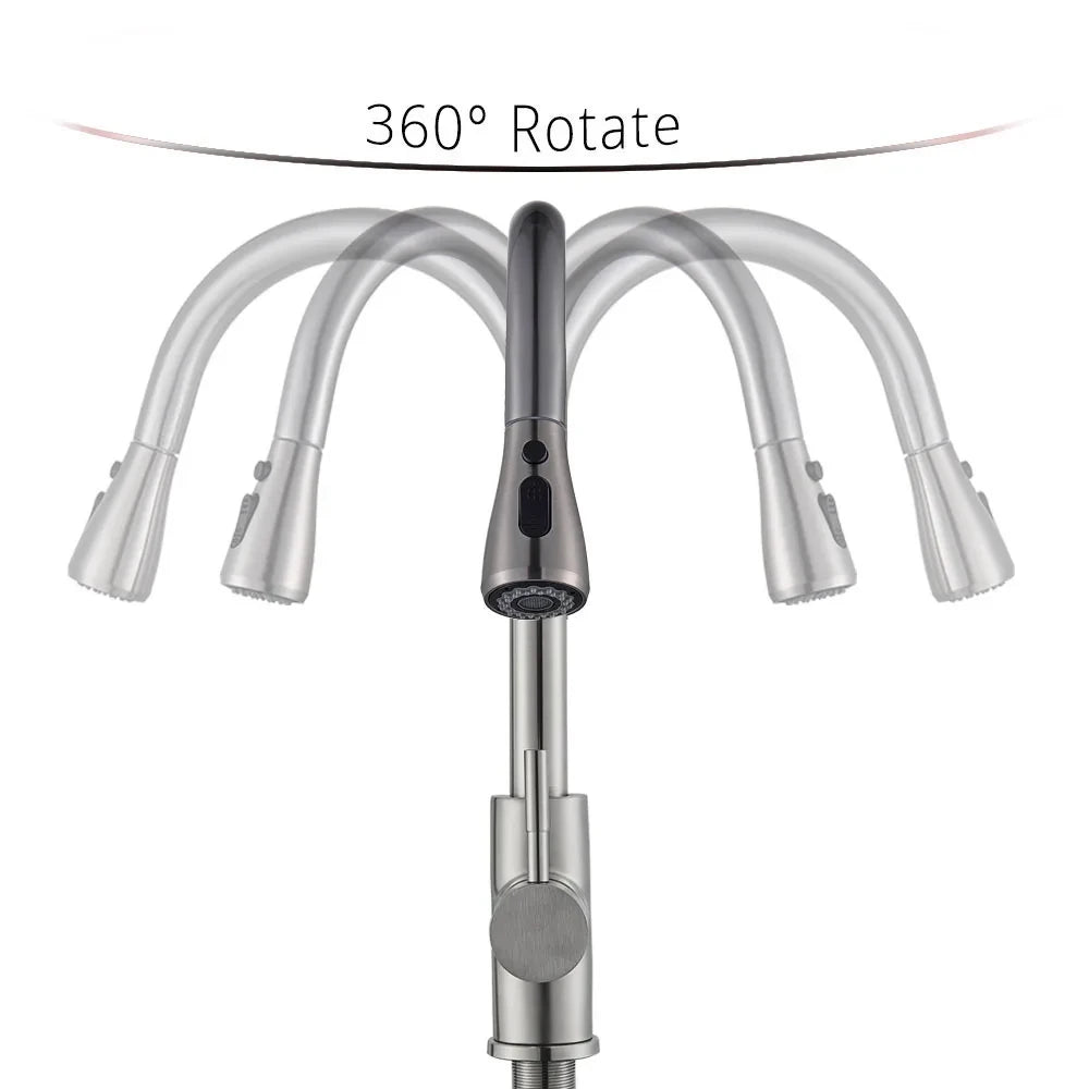Flexible Pull-Out Kitchen Faucet