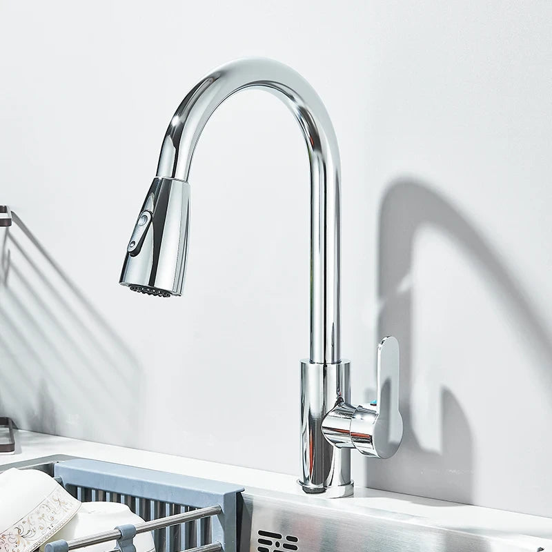 Flexible Pull-Out Kitchen Faucet