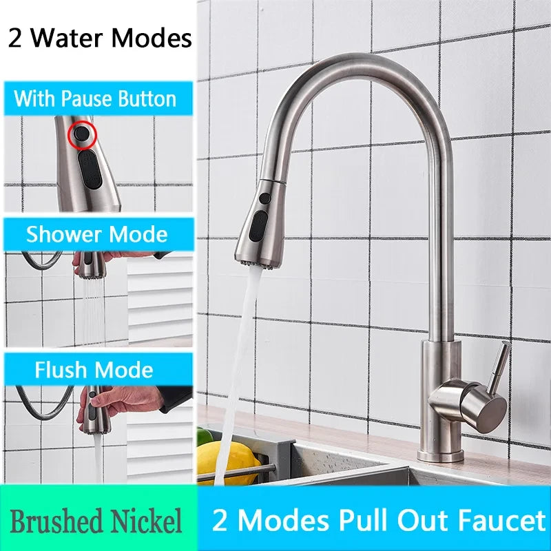 Flexible Pull-Out Kitchen Faucet