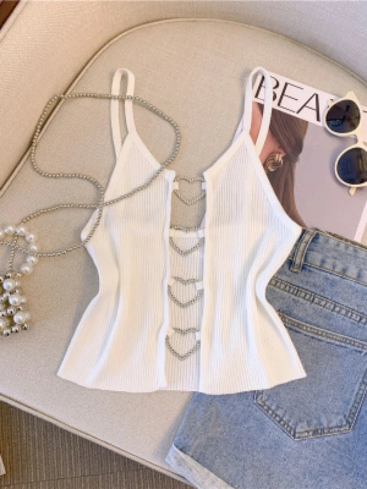 Ribbed Heart Back Cami