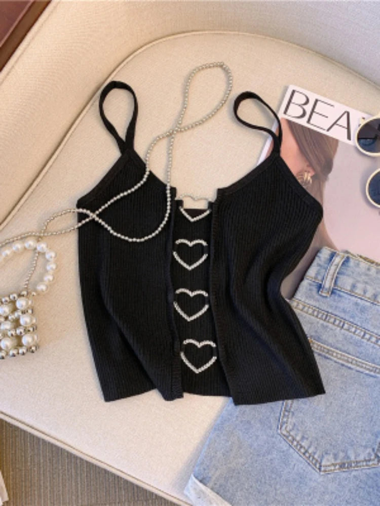 Ribbed Heart Back Cami