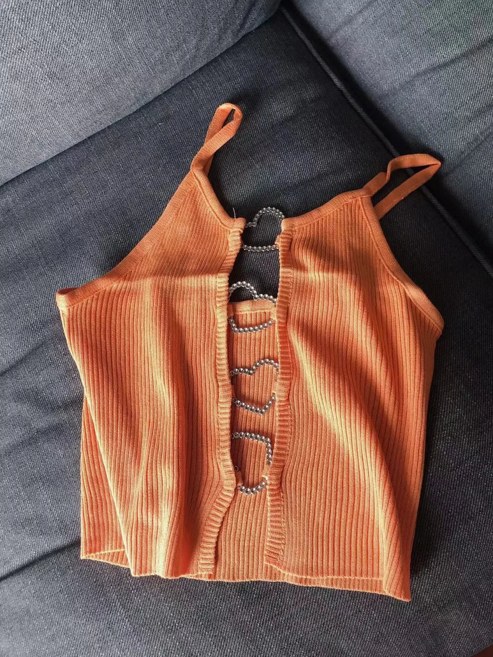 Ribbed Heart Back Cami