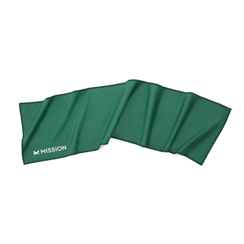 MISSION On-The-Go Cooling Towel - Soft, Lightweight Fabric - Cools Up to 2 Hours - UPF 50 Sun Protection - Machine Washable (Navy)