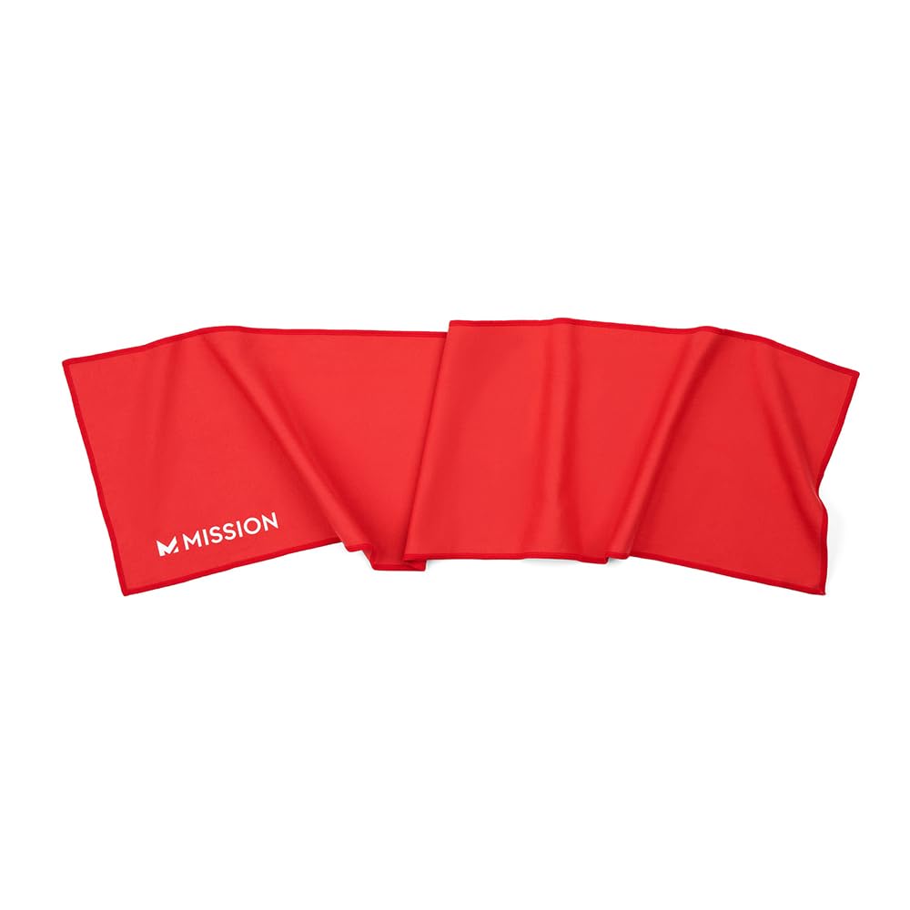 MISSION On-The-Go Cooling Towel - Soft, Lightweight Fabric - Cools Up to 2 Hours - UPF 50 Sun Protection - Machine Washable (Navy)