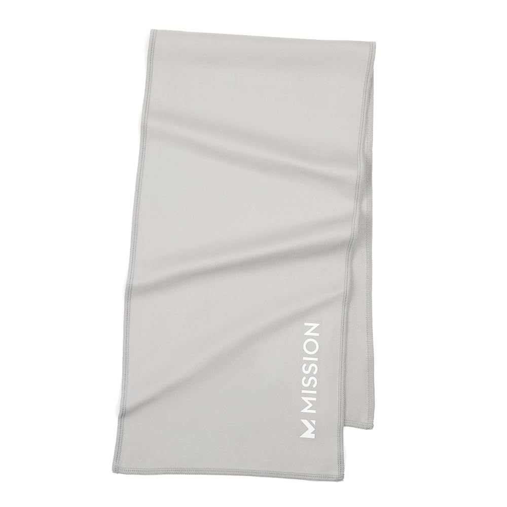 MISSION On-The-Go Cooling Towel - Soft, Lightweight Fabric - Cools Up to 2 Hours - UPF 50 Sun Protection - Machine Washable (Navy)