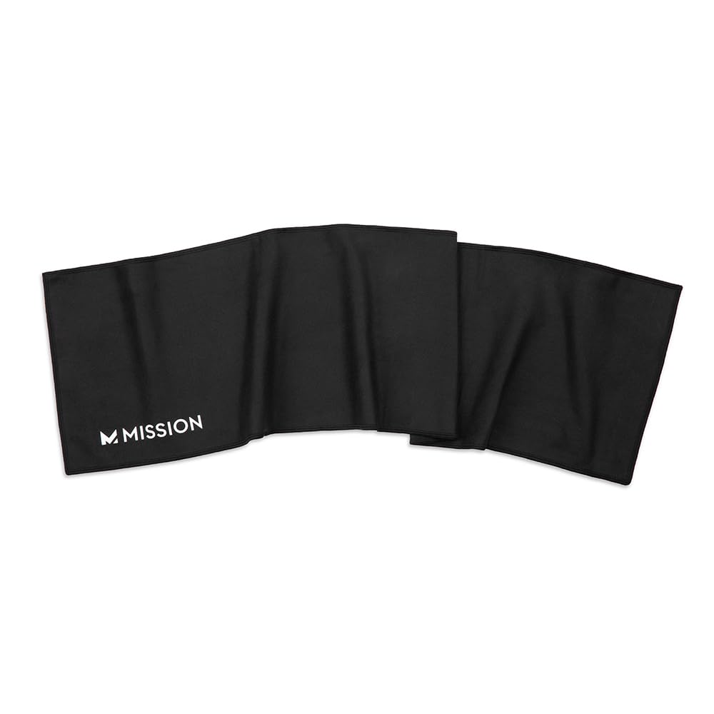 MISSION On-The-Go Cooling Towel - Soft, Lightweight Fabric - Cools Up to 2 Hours - UPF 50 Sun Protection - Machine Washable (Navy)