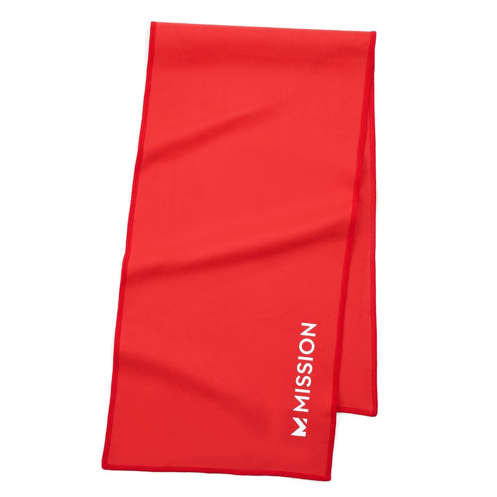 MISSION On-The-Go Cooling Towel - Soft, Lightweight Fabric - Cools Up to 2 Hours - UPF 50 Sun Protection - Machine Washable (Navy)