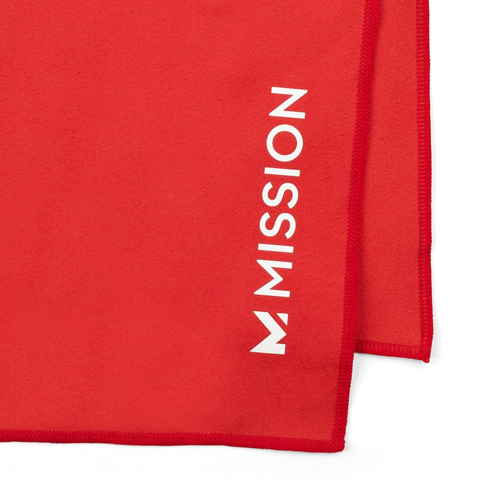 MISSION On-The-Go Cooling Towel - Soft, Lightweight Fabric - Cools Up to 2 Hours - UPF 50 Sun Protection - Machine Washable (Navy)