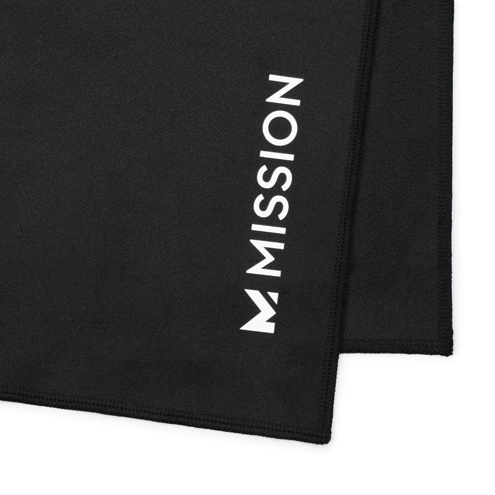 MISSION On-The-Go Cooling Towel - Soft, Lightweight Fabric - Cools Up to 2 Hours - UPF 50 Sun Protection - Machine Washable (Navy)