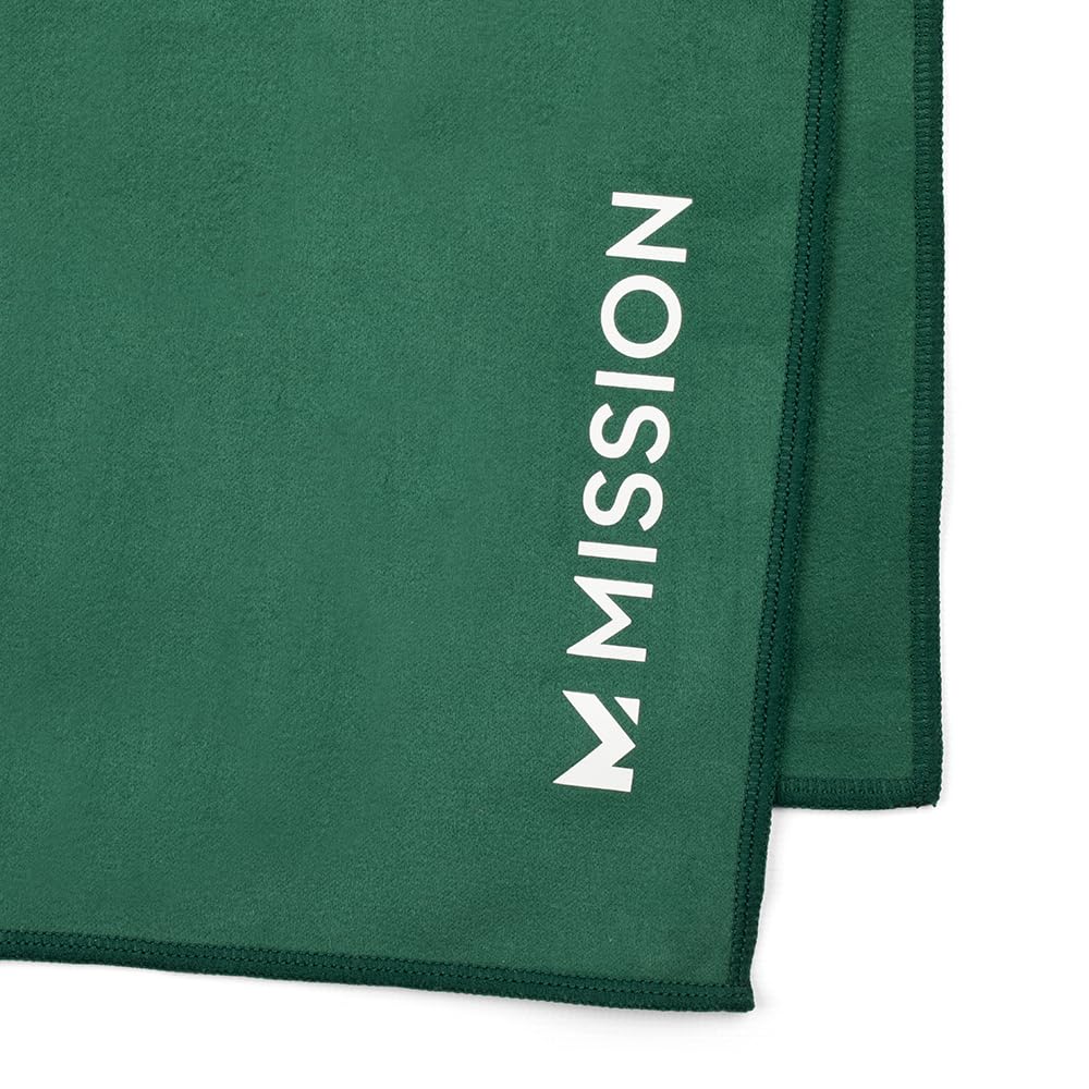 MISSION On-The-Go Cooling Towel - Soft, Lightweight Fabric - Cools Up to 2 Hours - UPF 50 Sun Protection - Machine Washable (Navy)