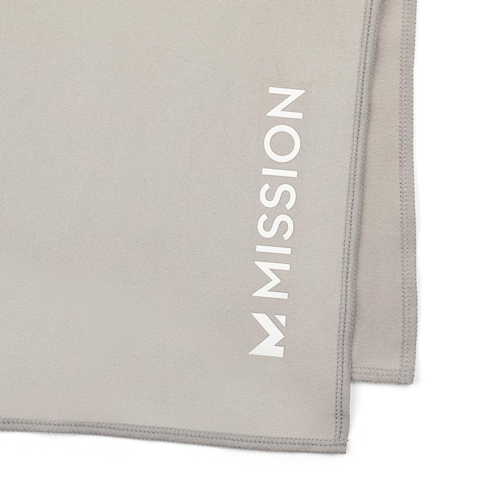 MISSION On-The-Go Cooling Towel - Soft, Lightweight Fabric - Cools Up to 2 Hours - UPF 50 Sun Protection - Machine Washable (Navy)