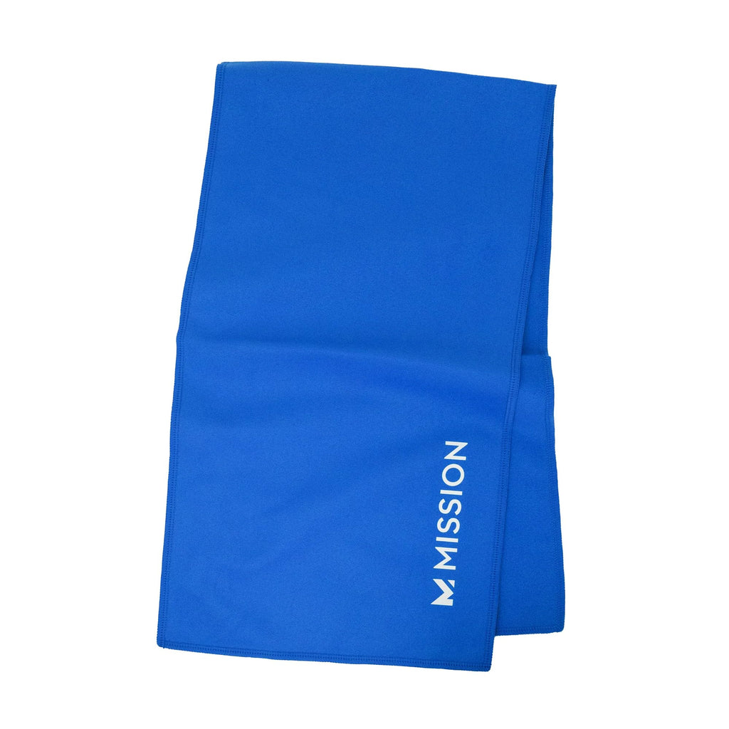 MISSION On-The-Go Cooling Towel - Soft, Lightweight Fabric - Cools Up to 2 Hours - UPF 50 Sun Protection - Machine Washable (Navy)