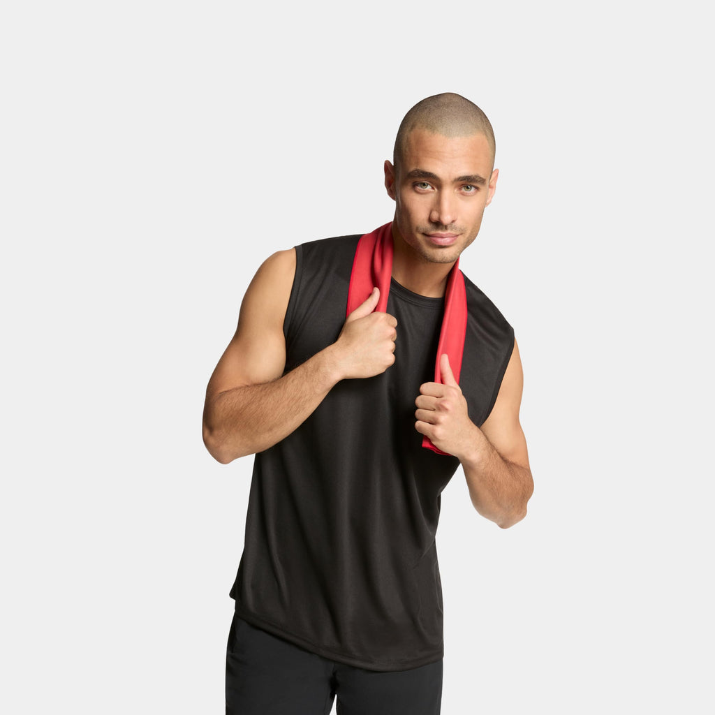 MISSION On-The-Go Cooling Towel - Soft, Lightweight Fabric - Cools Up to 2 Hours - UPF 50 Sun Protection - Machine Washable (Navy)