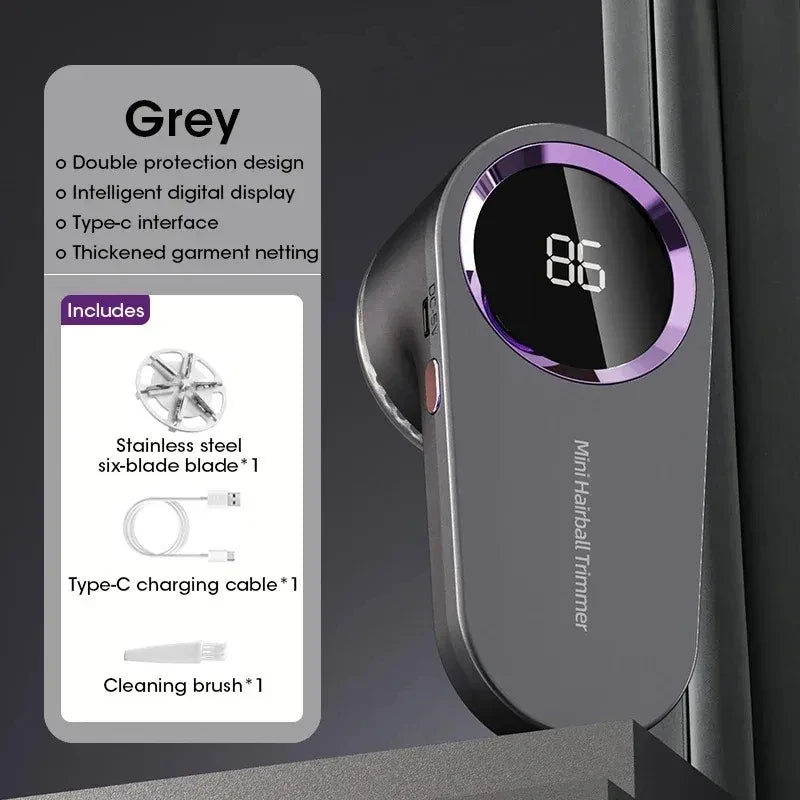 Rechargeable Electric Lint Remover with LED Display – Sweater & Fabric Shaver