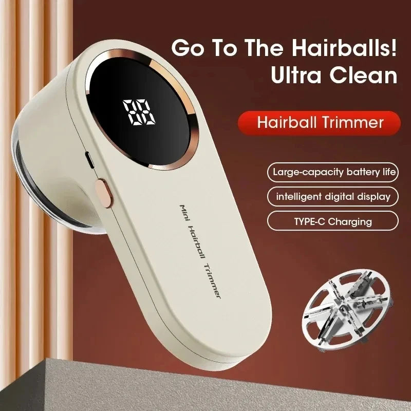 Rechargeable Electric Lint Remover with LED Display – Sweater & Fabric Shaver
