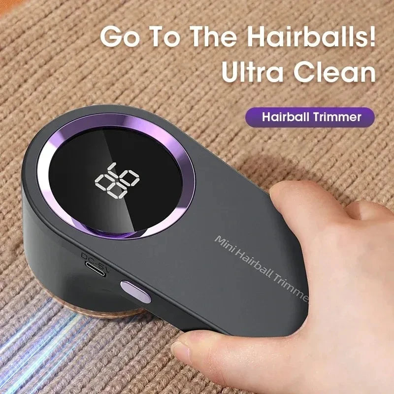 Rechargeable Electric Lint Remover with LED Display – Sweater & Fabric Shaver